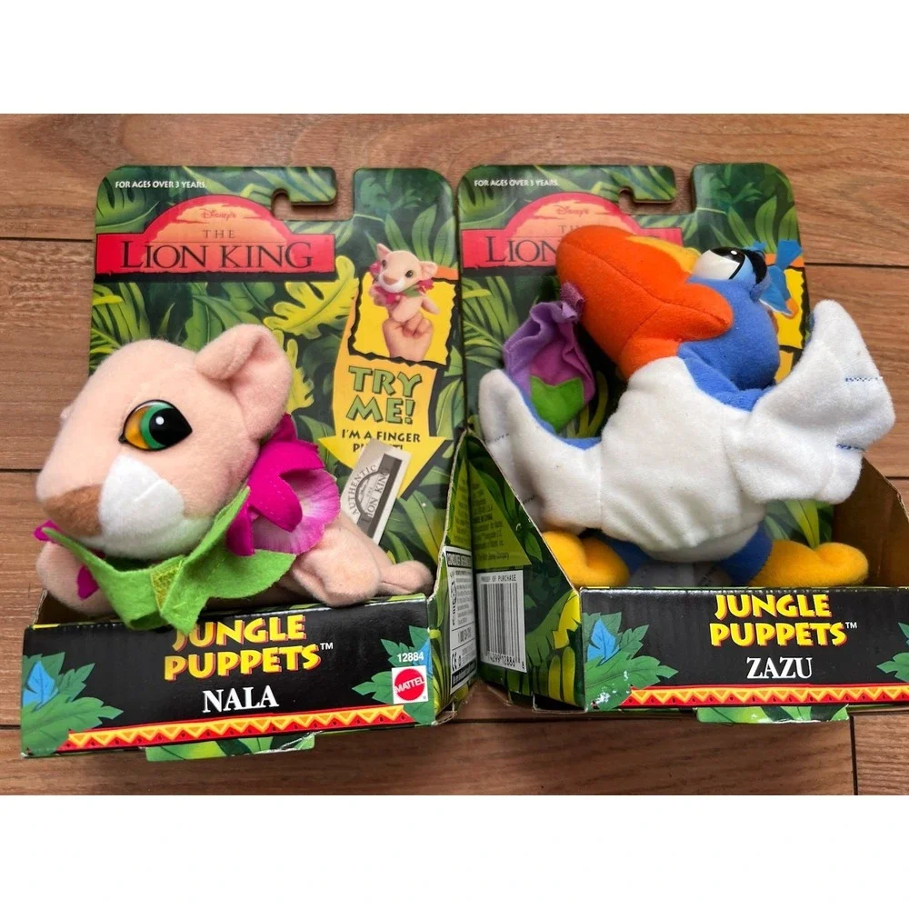 Rare Vintage 1994 The Lion Zazu Nala Finger Puppet  Made In Mattel Lot 2